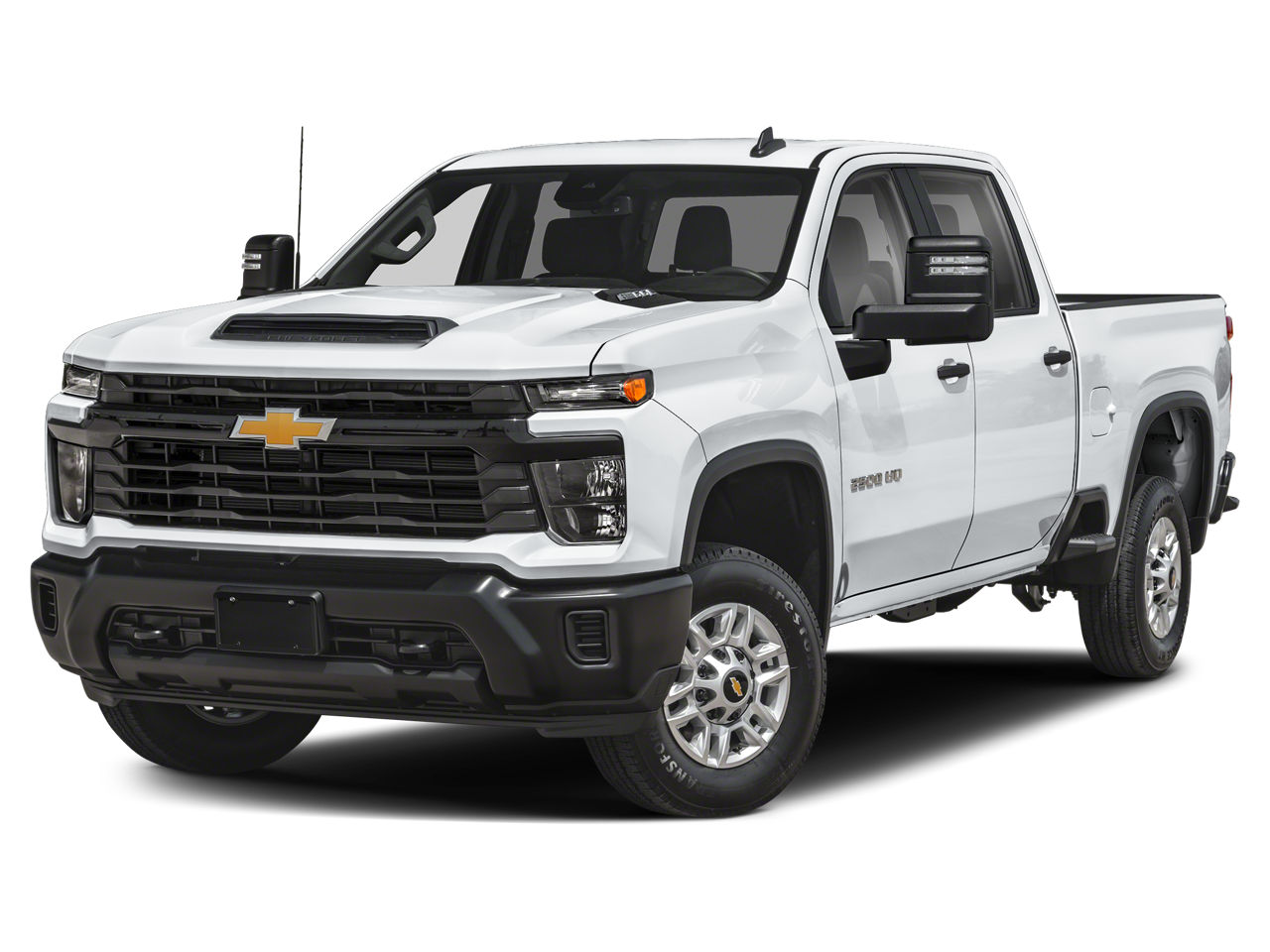 2025 Chevrolet Silverado 2500 HD LT in Summit White — front three-quarter view