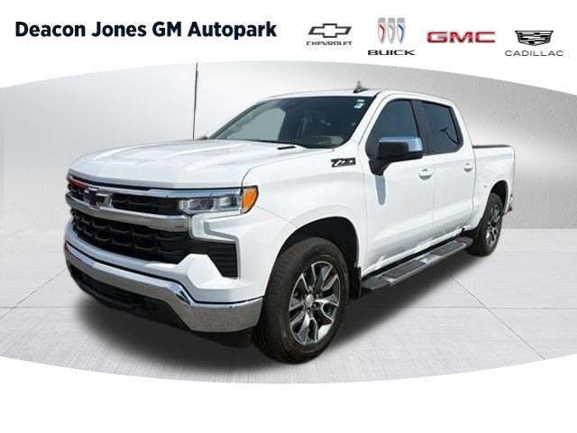 2023 Chevrolet Silverado 1500 LT in Summit White — front three-quarter view