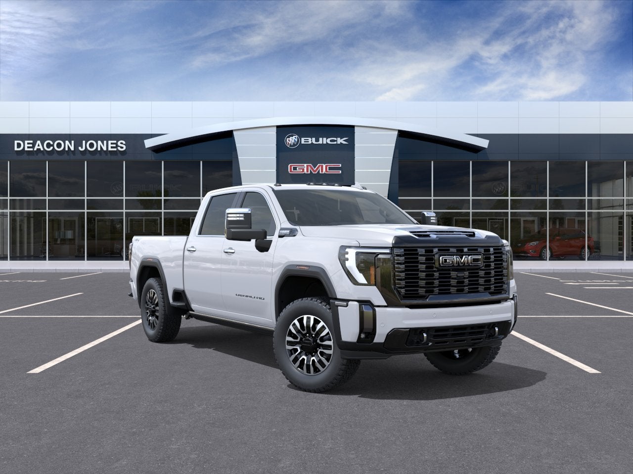 2026 GMC Sierra 3500 HD Denali Ultimate in Summit White — front three-quarter view