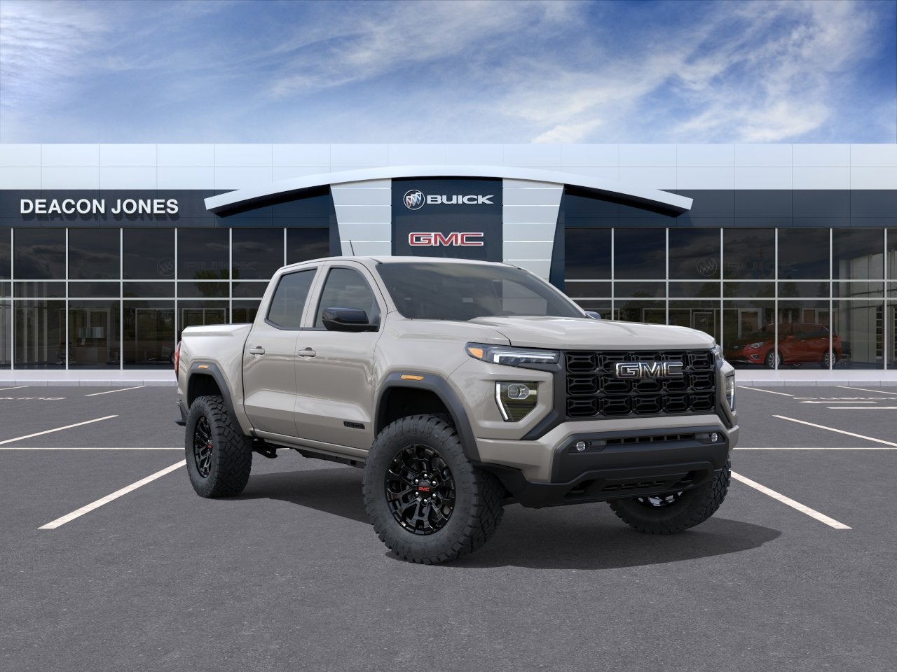 2026 GMC Canyon Elevation in Coastal Dune — front three-quarter view