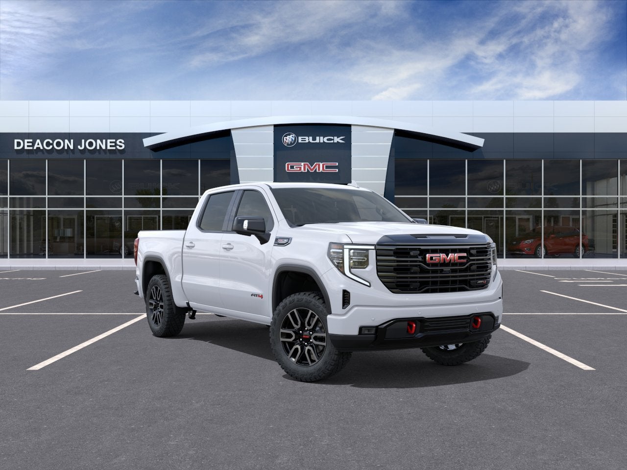 2026 GMC Sierra 1500 AT4 in Summit White — front three-quarter view