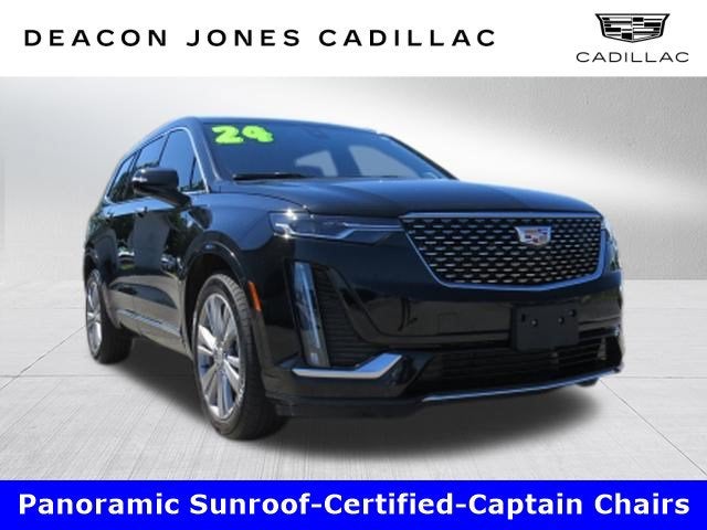 2024 Cadillac XT6 Premium Luxury in Stellar Black Metallic — front three-quarter view