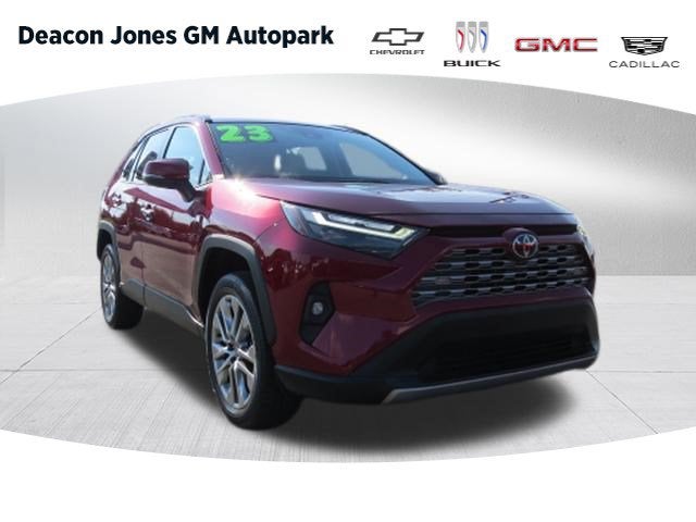 2023 Toyota RAV4 Limited in Red — front three-quarter view