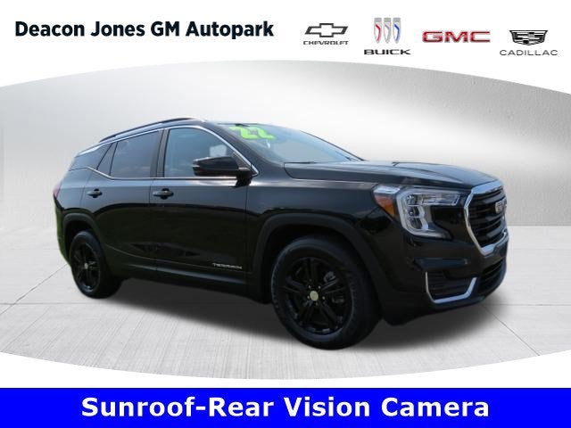 2022 GMC Terrain SLE in Ebony Twilight Metallic — front three-quarter view