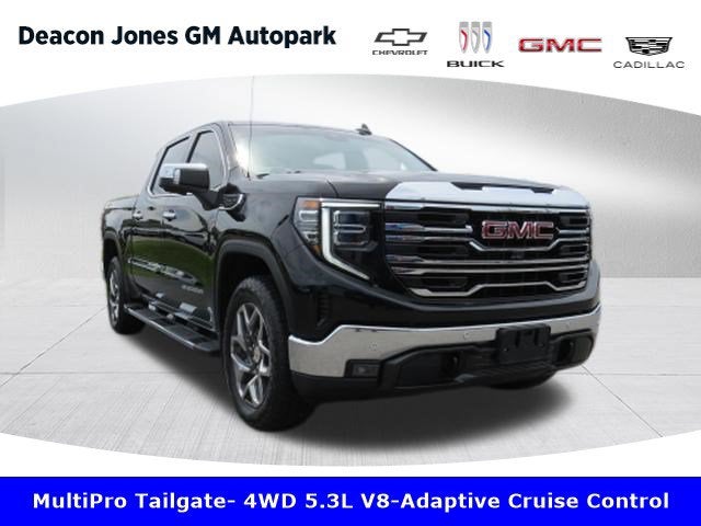 2024 GMC Sierra 1500 SLT in Onyx Black — front three-quarter view