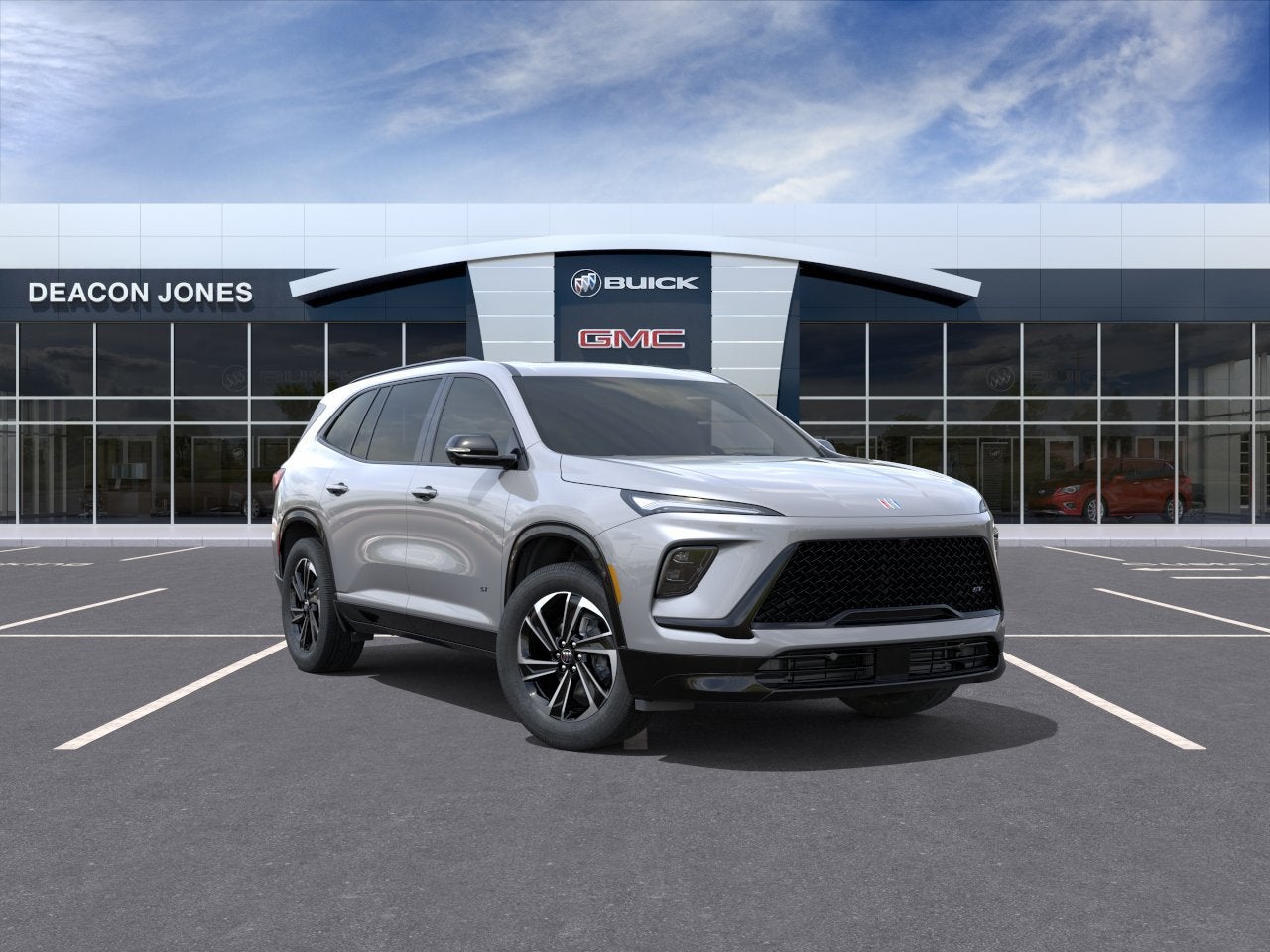 2026 Buick Enclave Sport Touring in Moonstone Gray Metallic — front three-quarter view