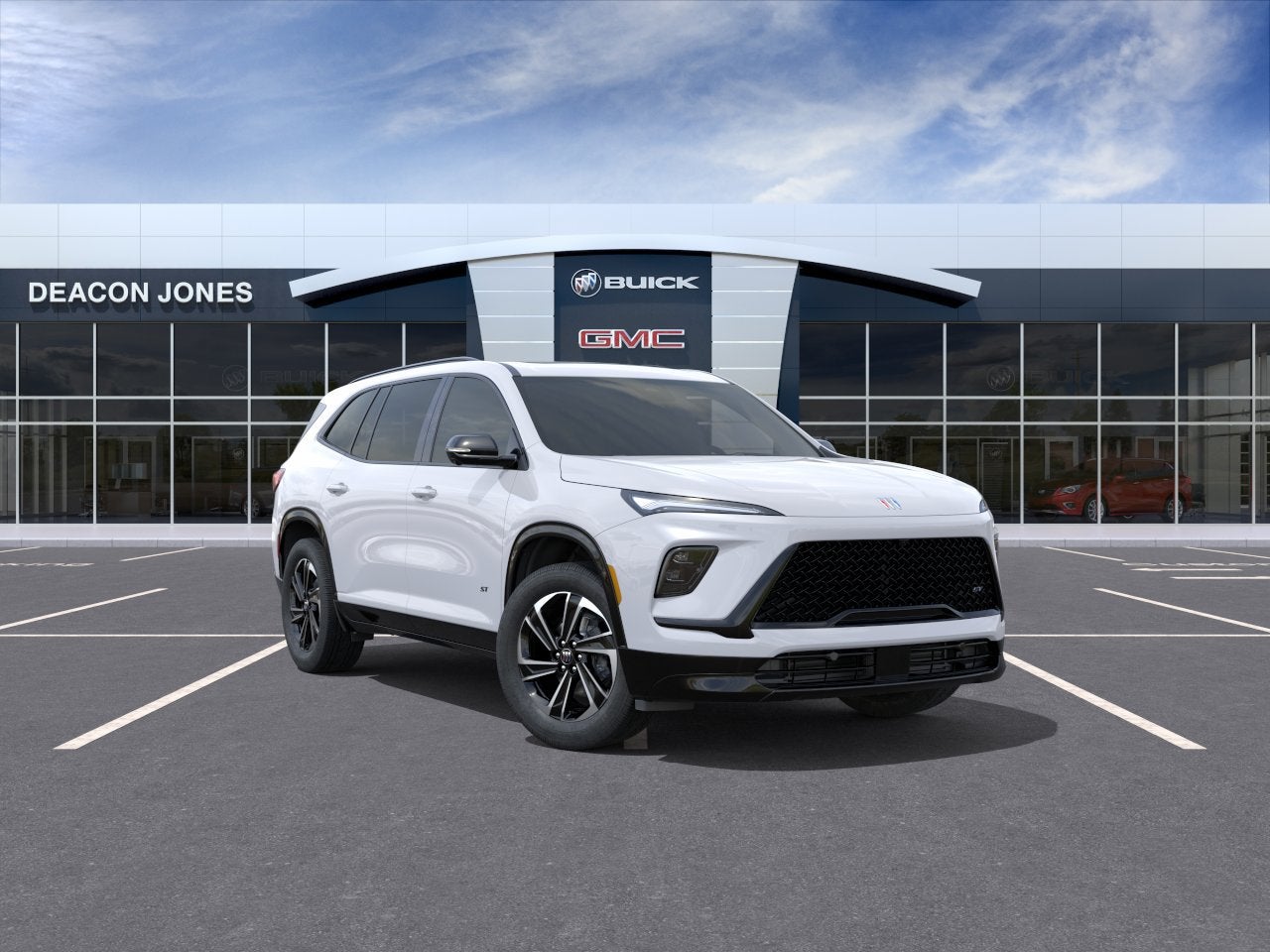 2026 Buick Enclave Sport Touring in Summit White — front three-quarter view