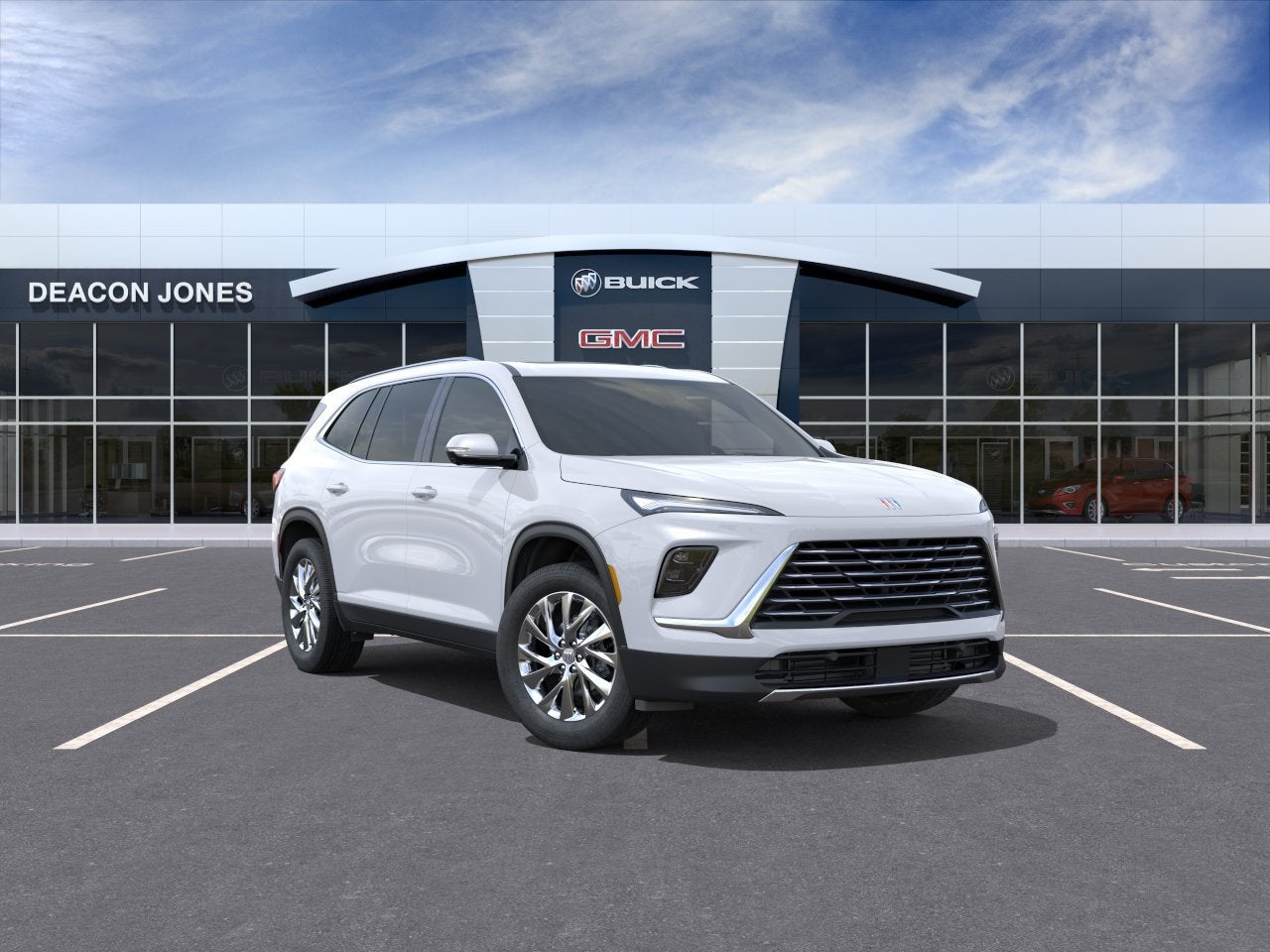 2026 Buick Enclave Preferred in Iridescent White Tricoat — front three-quarter view