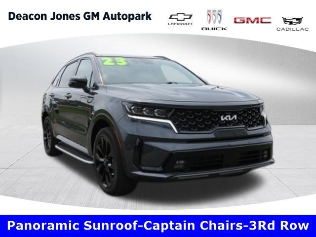 2023 Kia Sorento SX in Gray — front three-quarter view