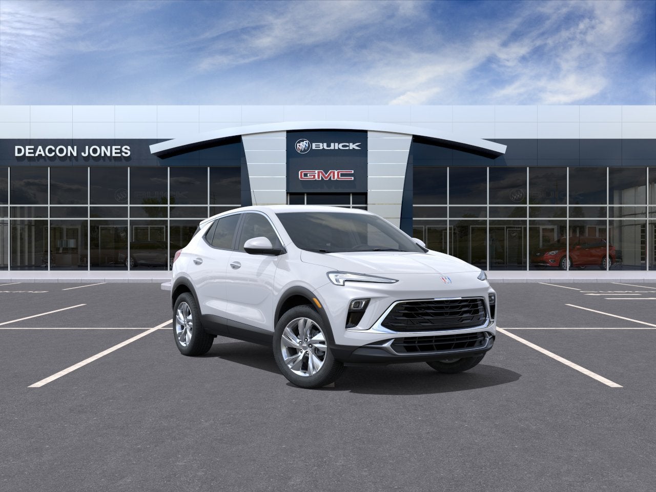 2026 Buick Encore GX Preferred in Summit White — front three-quarter view
