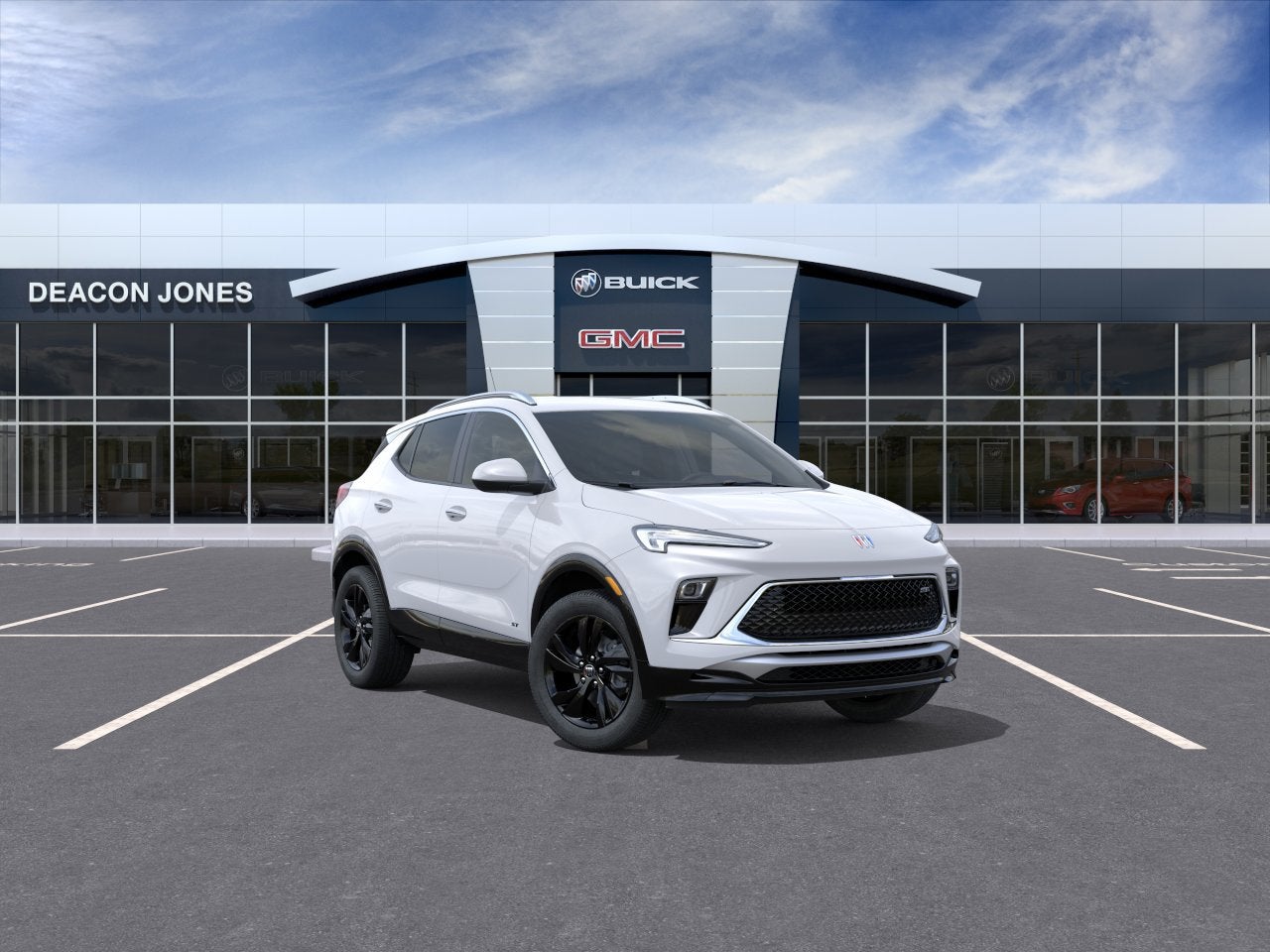 2026 Buick Encore GX Sport Touring in Summit White — front three-quarter view