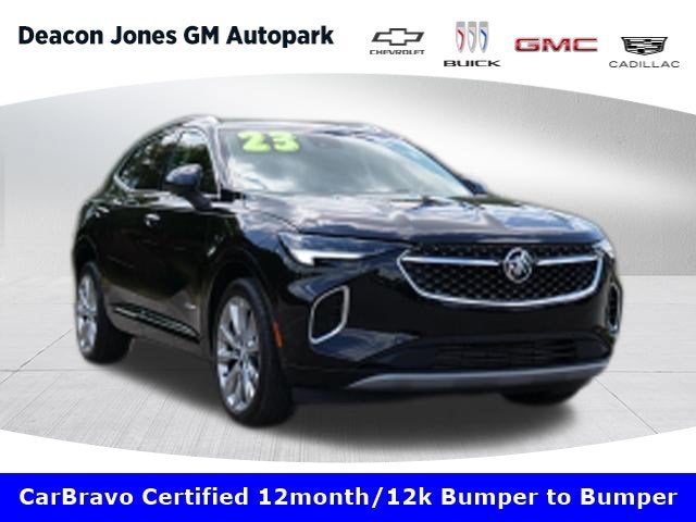 2023 Buick Envision Avenir in Ebony Twilight Metallic — front three-quarter view