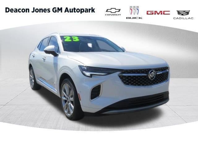 2023 Buick Envision Avenir in White Frost Tricoat — front three-quarter view